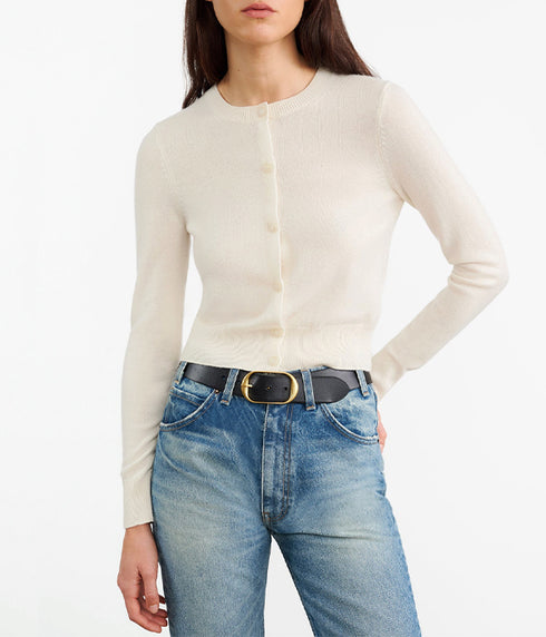 March Cashmere Cardigan - Ivory